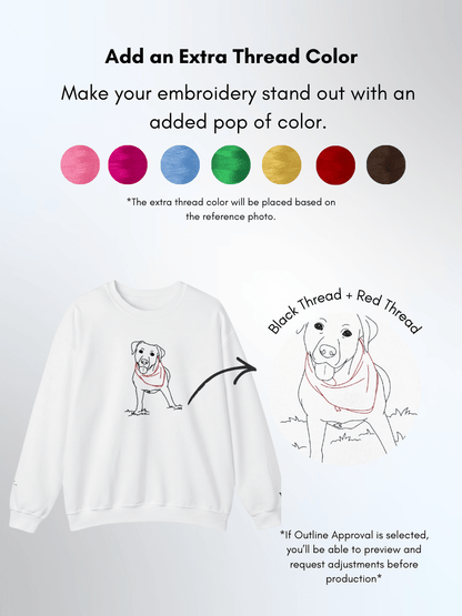 Pet Custom Embroidered Photo Sweatshirt - Soulmate Customs