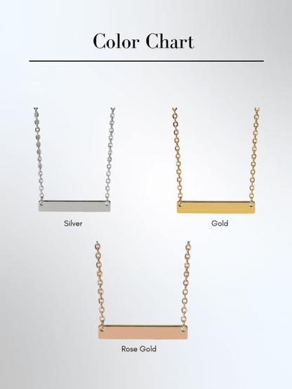 Mom Custom Engraved Text Bar Necklace - Soulmate Customs