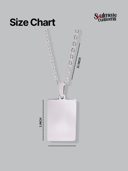 Dad Custom Engraved Photo Tag Necklace - Soulmate Customs