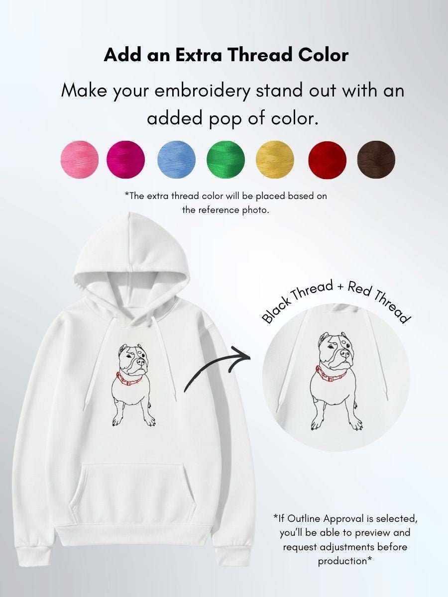 Pet Custom Embroidered Photo Hoodie - Soulmate Customs