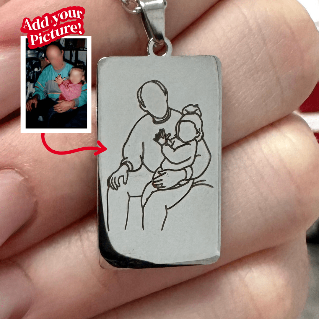 Custom Soulmate© Tag Outline Necklace - Soulmate Customs