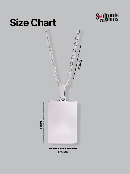 Automobile Custom Engraved Photo Tag Necklace - Soulmate Customs