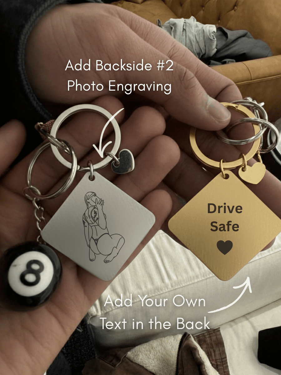 Spicy Custom Engraved Photo Keychain - Soulmate Customs