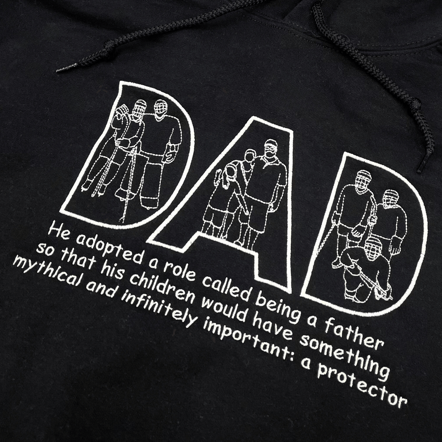 Embroidered "DAD" Hoodie - Soulmate Customs© - Soulmate Customs