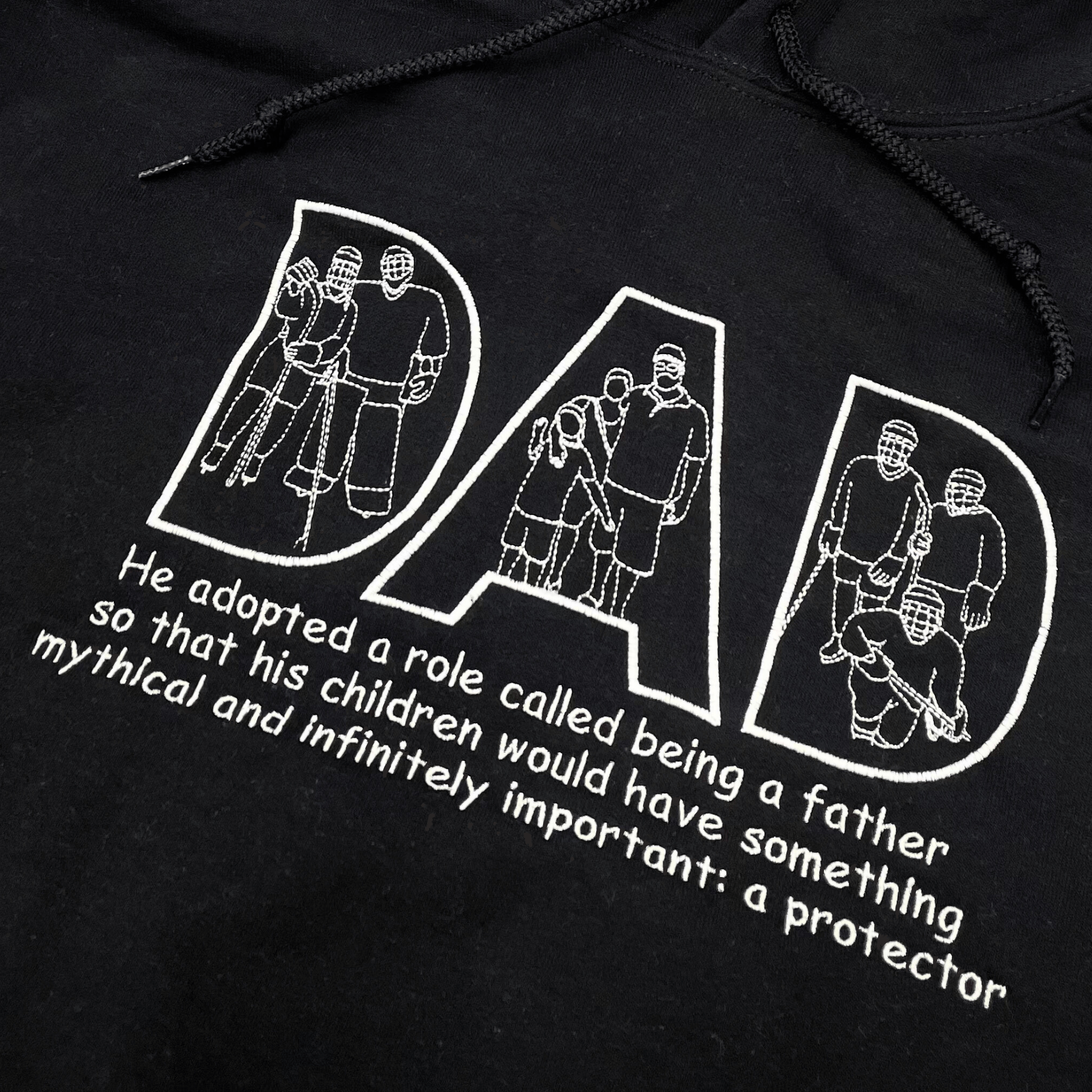 Embroidered "DAD" Hoodie - Soulmate Customs© - Soulmate Customs