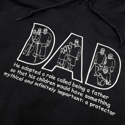 Embroidered "DAD" Hoodie - Soulmate Customs© - Soulmate Customs