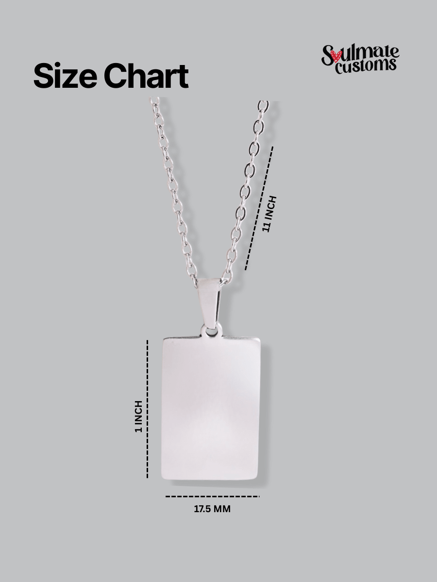 Pet Photo Engraved Tag Necklace - Soulmate Customs