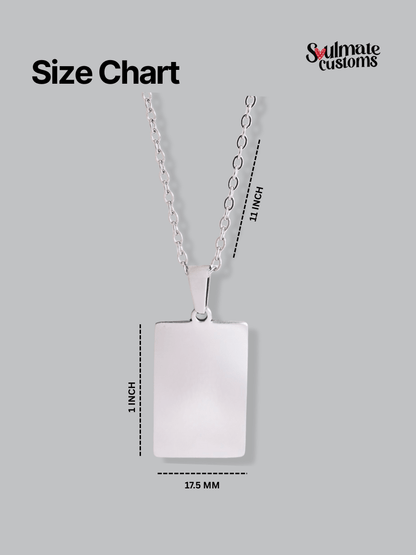 Pet Photo Engraved Tag Necklace - Soulmate Customs