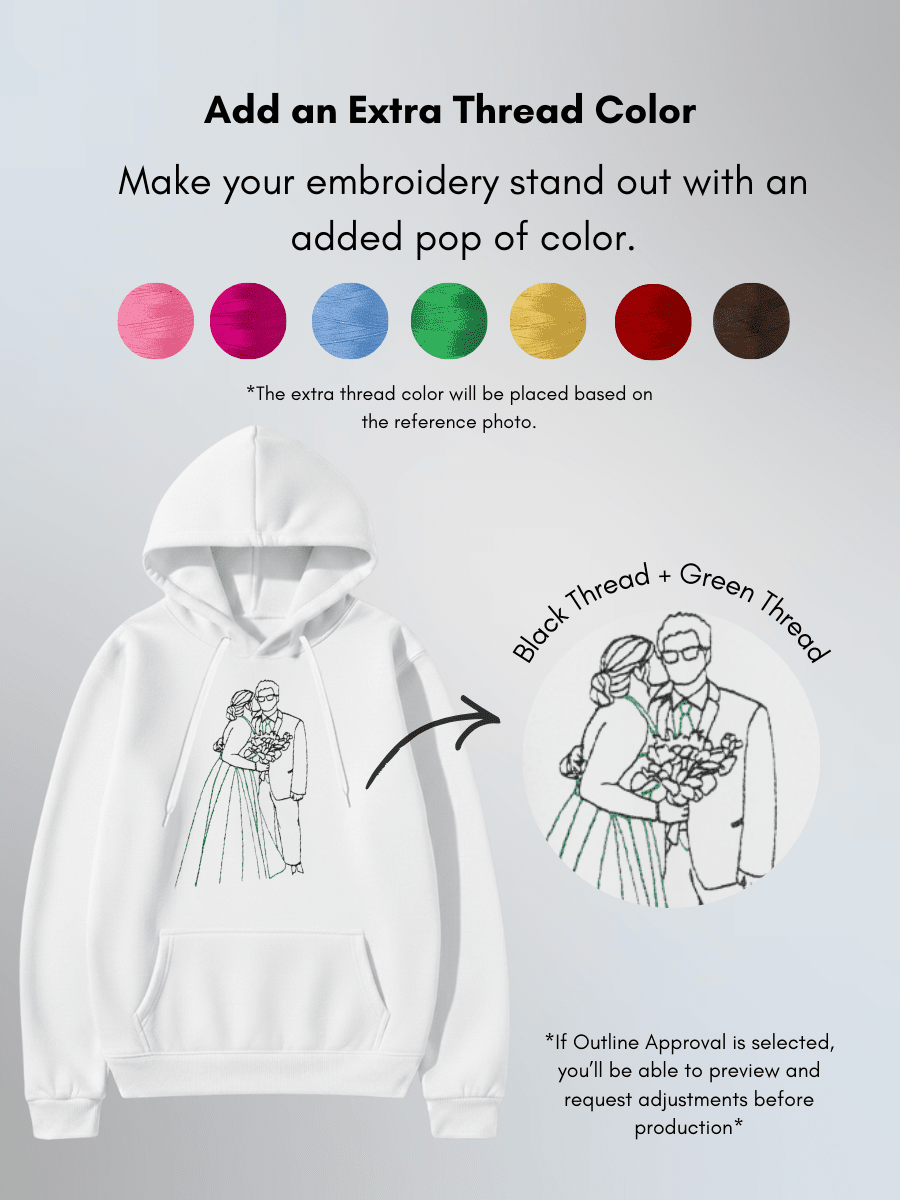 Soulmate Custom Embroidered Photo Hoodie - Soulmate Customs