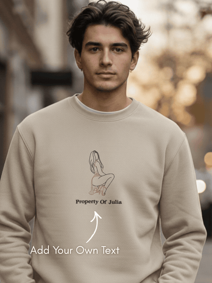 Spicy Custom Embroidered Photo Sweatshirt - Soulmate Customs