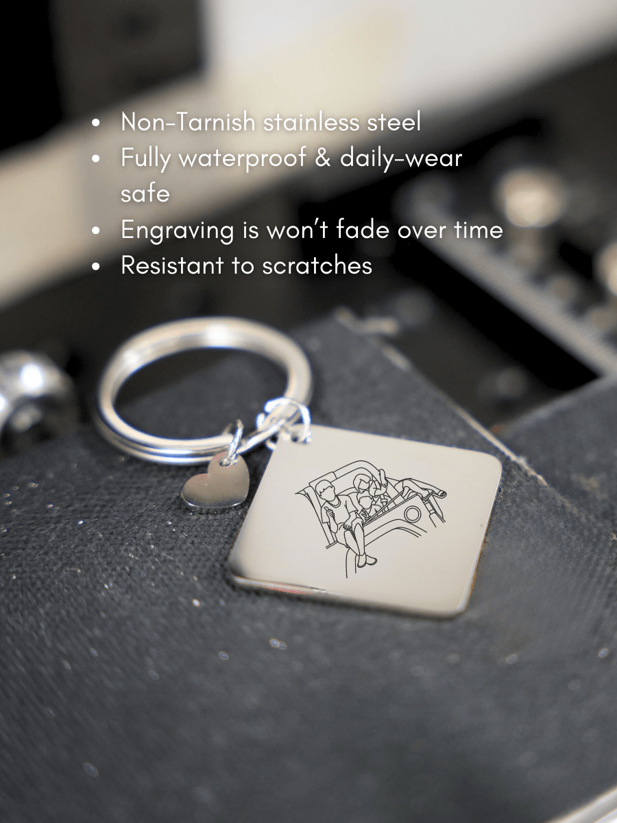 Mom Custom Engraved Photo Keychain - Soulmate Customs