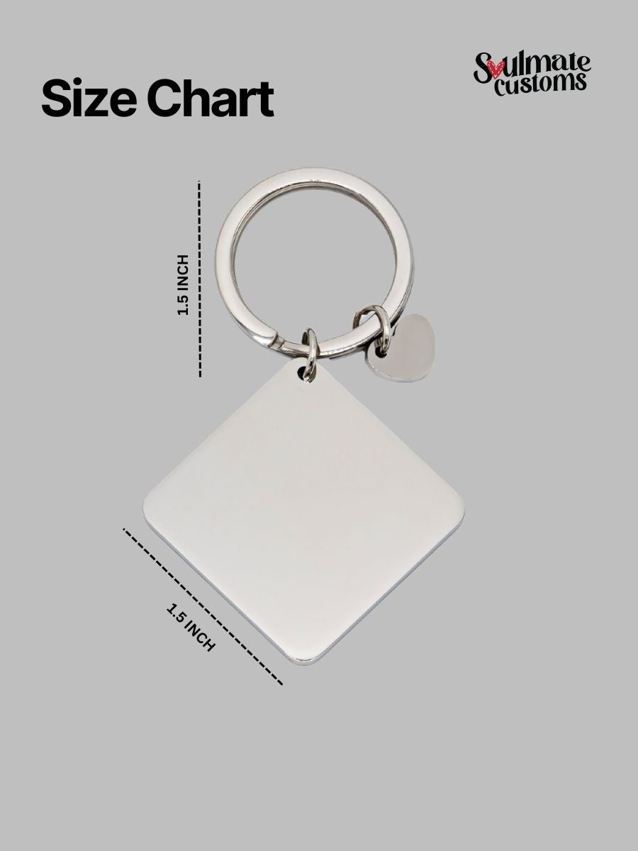 Memorial Custom Engraved Photo Keychain - Soulmate Customs