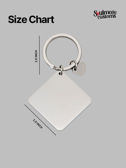 Memorial Custom Engraved Photo Keychain - Soulmate Customs