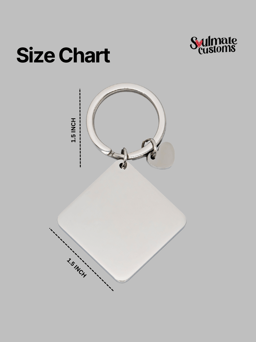 Dad Custom Engraved Photo Keychain - Soulmate Customs