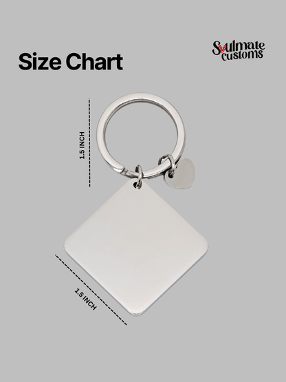 Dad Custom Engraved Photo Keychain - Soulmate Customs