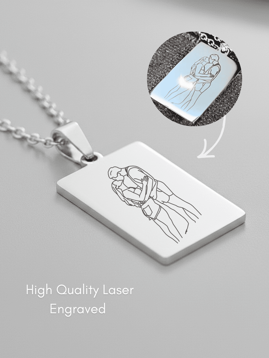 Soulmate Custom Engraved Photo Tag Necklace - Soulmate Customs