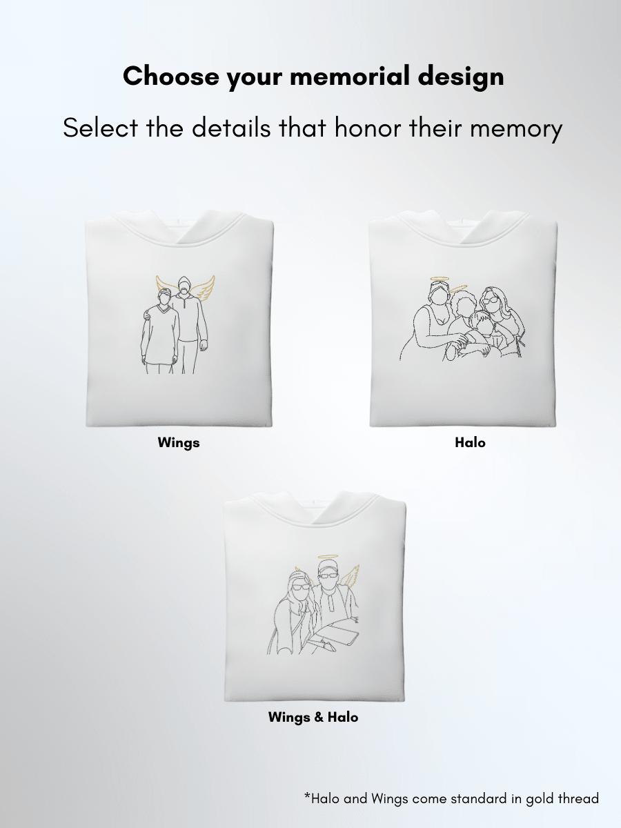 Memorial Custom Embroidered Photo Hoodie - Soulmate Customs