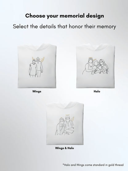 Memorial Custom Embroidered Photo Hoodie - Soulmate Customs