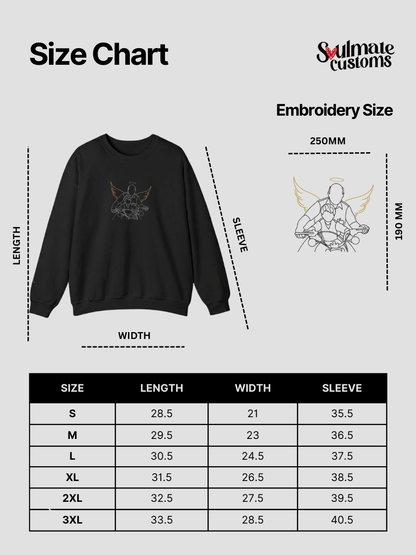 Memorial Custom Embroidered Photo Sweatshirt - Soulmate Customs