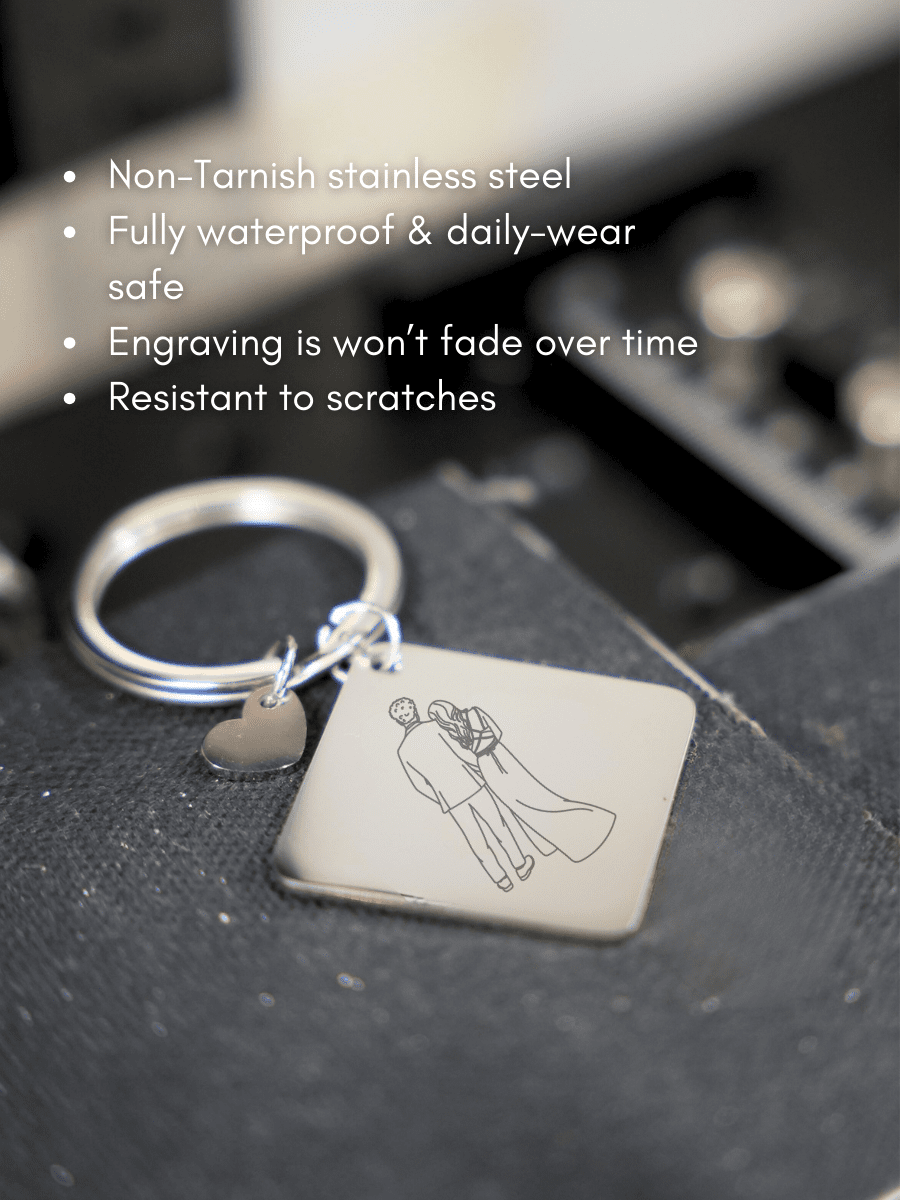 Soulmate Custom Engraved Photo Keychain - Soulmate Customs