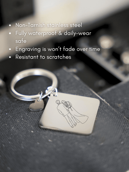 Soulmate Custom Engraved Photo Keychain - Soulmate Customs