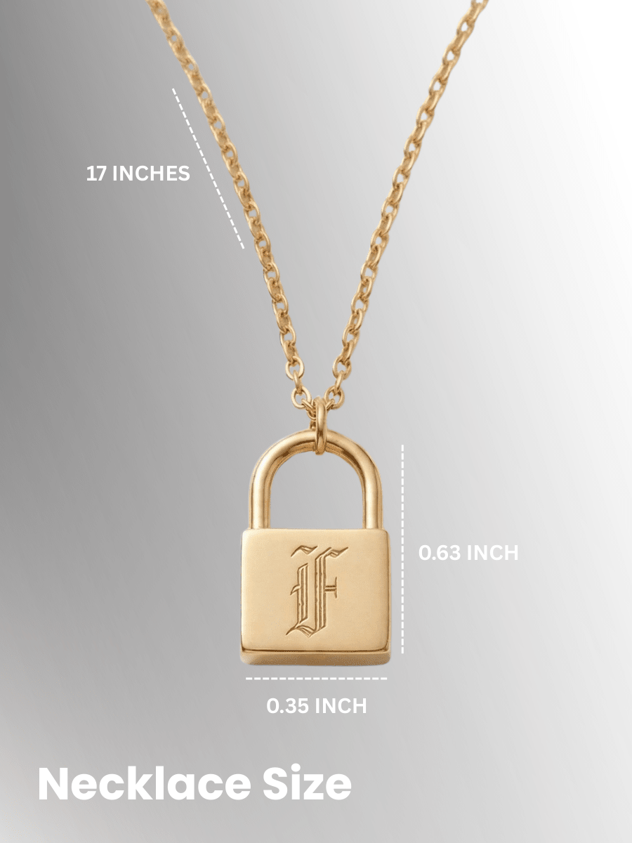 Initial Engraved Padlock Necklace - Soulmate Customs