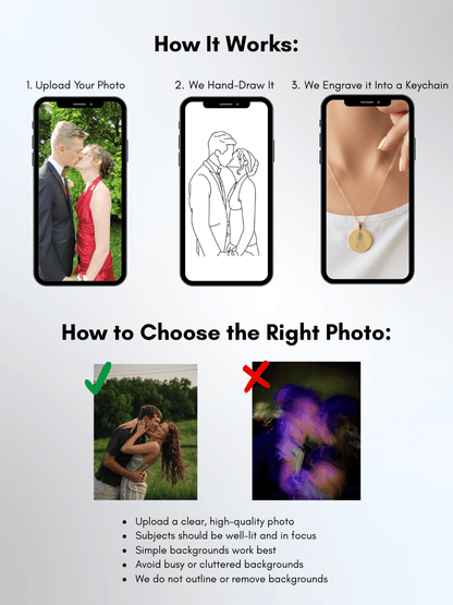 Soulmate Custom Engraved Photo Circle Necklace - Soulmate Customs