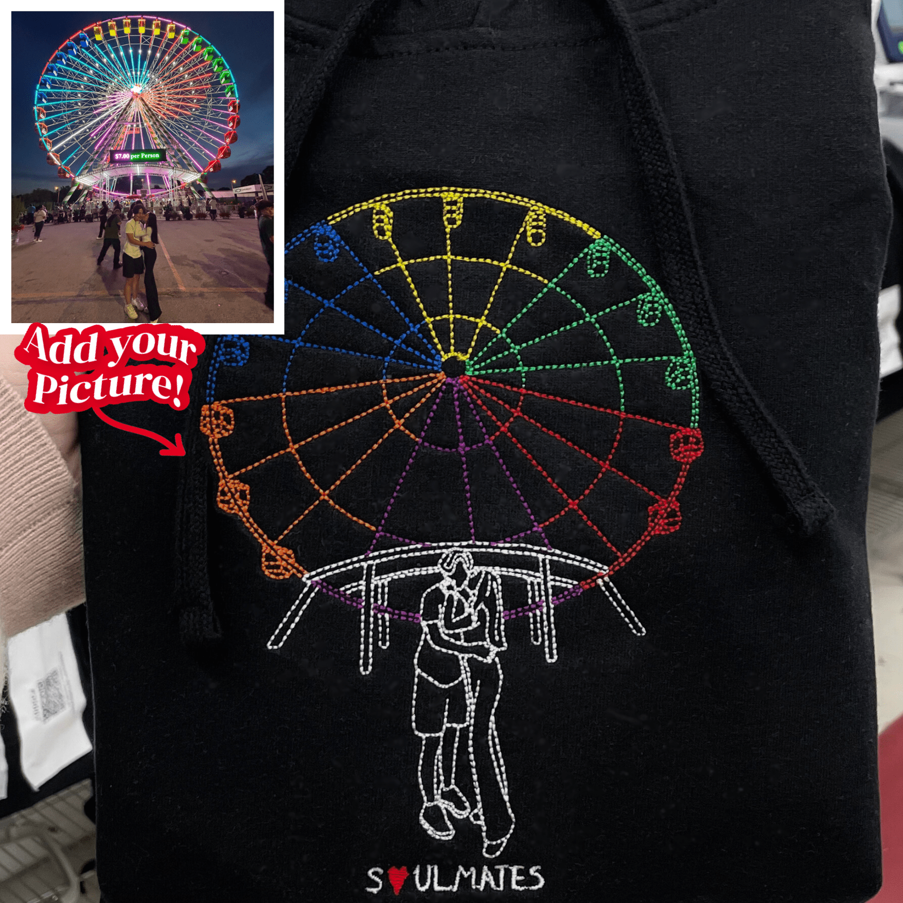 Embroidered Custom Hoodie For Dad - Soulmate Customs