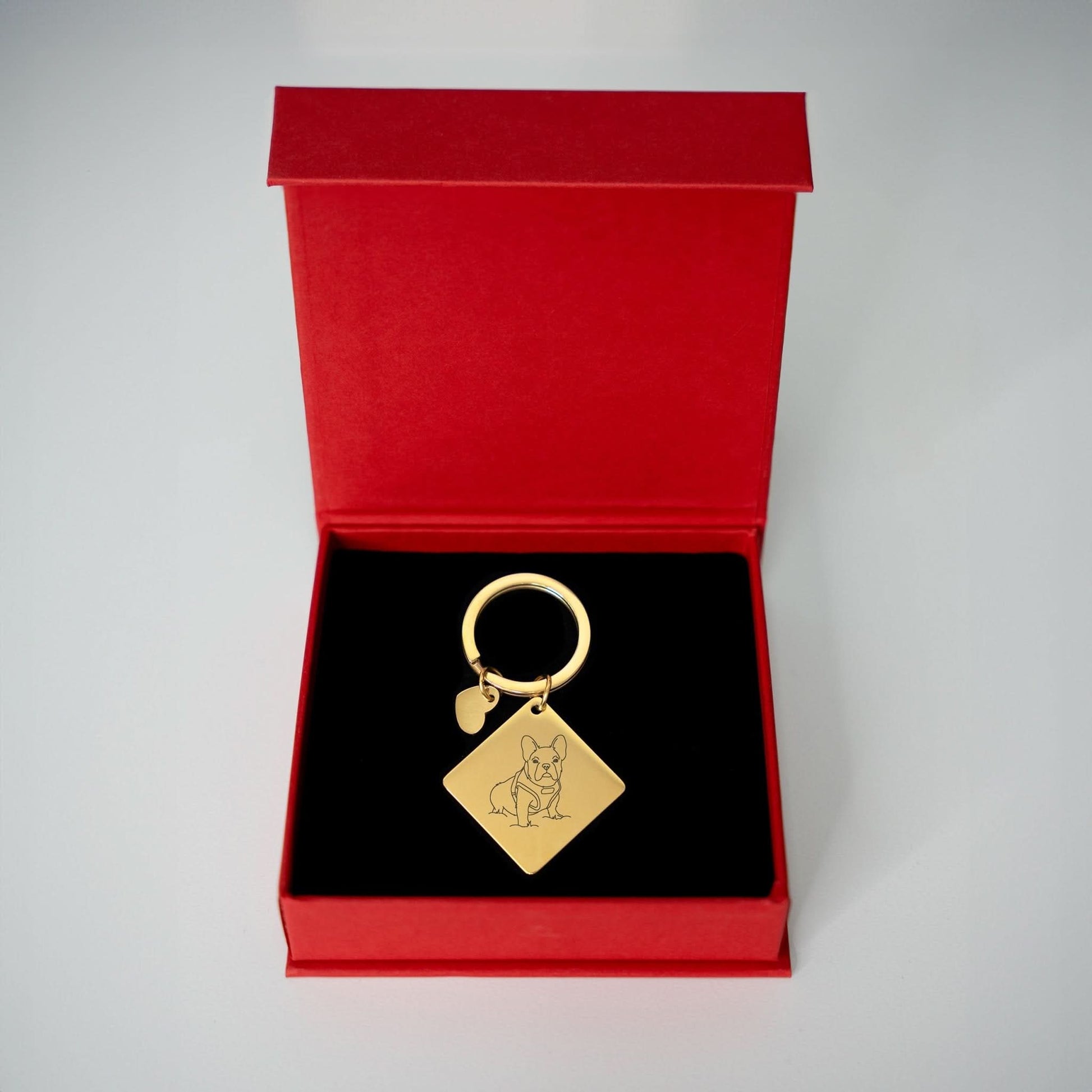 Custom Soulmate© Square Keychain Outlined Photo - Soulmate Customs