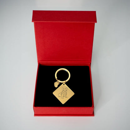 Custom Soulmate© Square Keychain Outlined Photo - Soulmate Customs