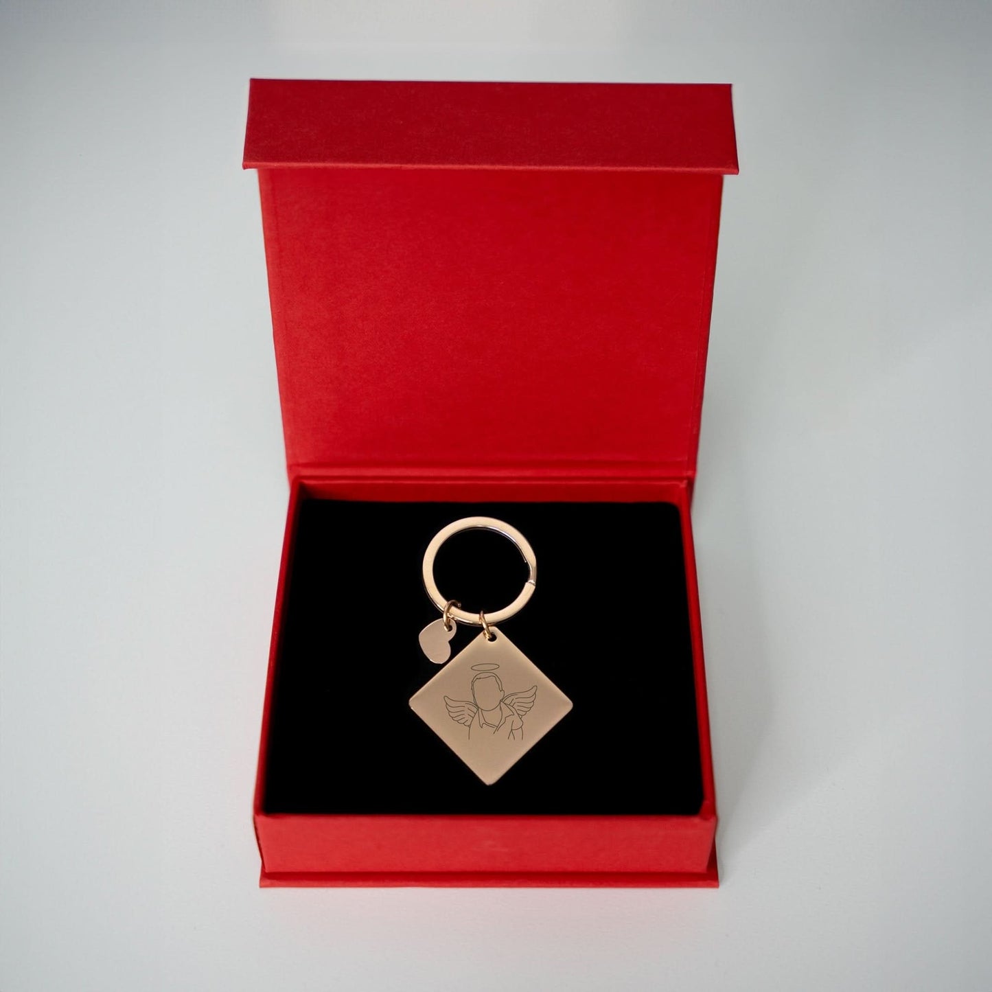 Custom Soulmate© Square Keychain Outlined Photo - Soulmate Customs
