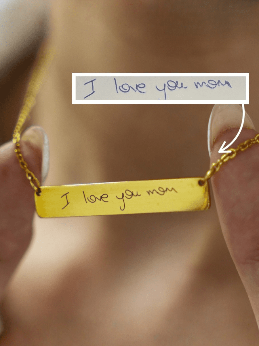 Mom Custom Engraved Text Bar Necklace - Soulmate Customs