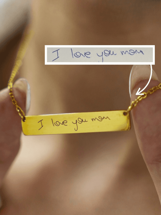 Mom Custom Engraved Text Bar Necklace - Soulmate Customs