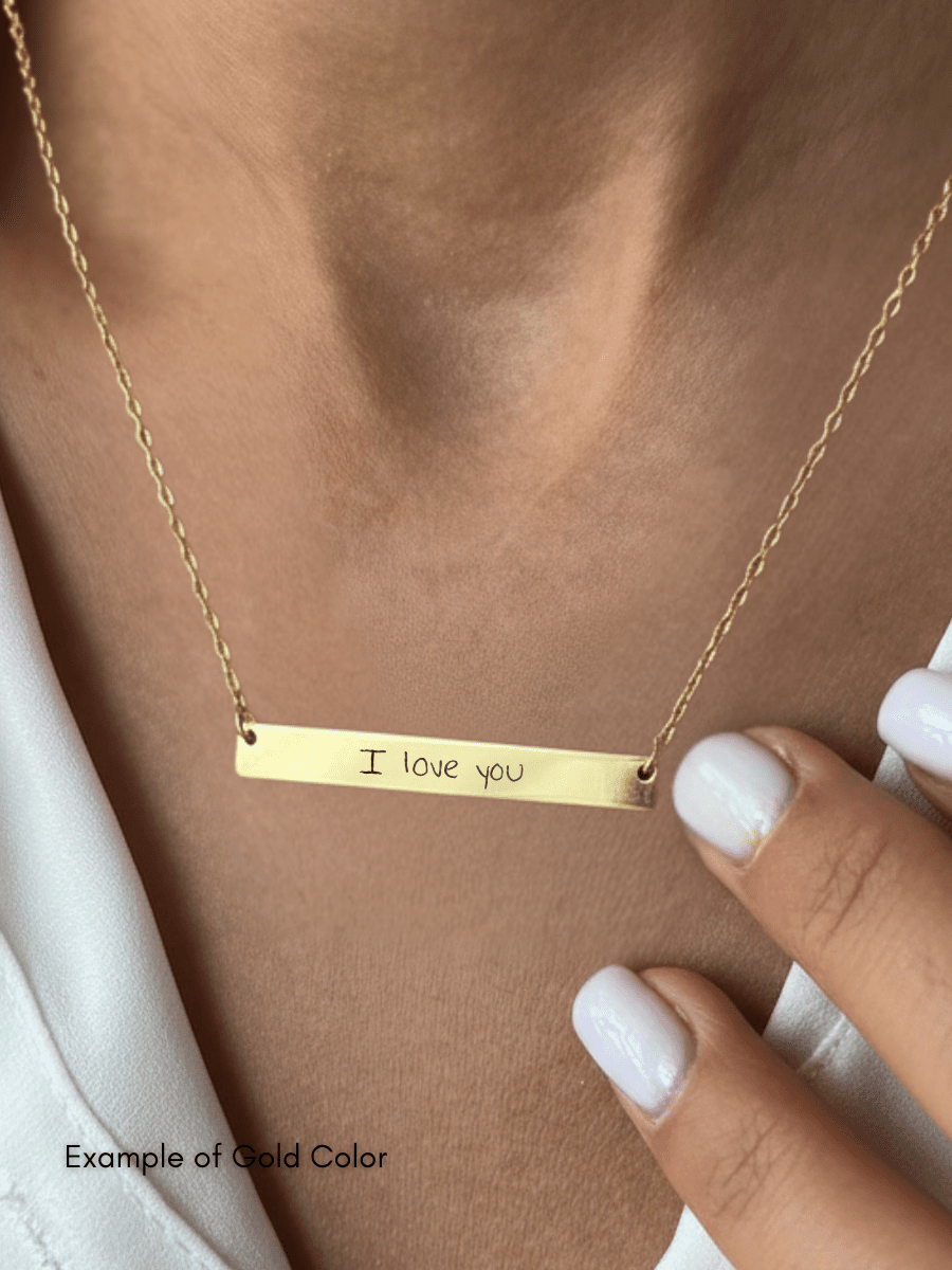Soulmate Custom Engraved Text Bar Necklace - Soulmate Customs