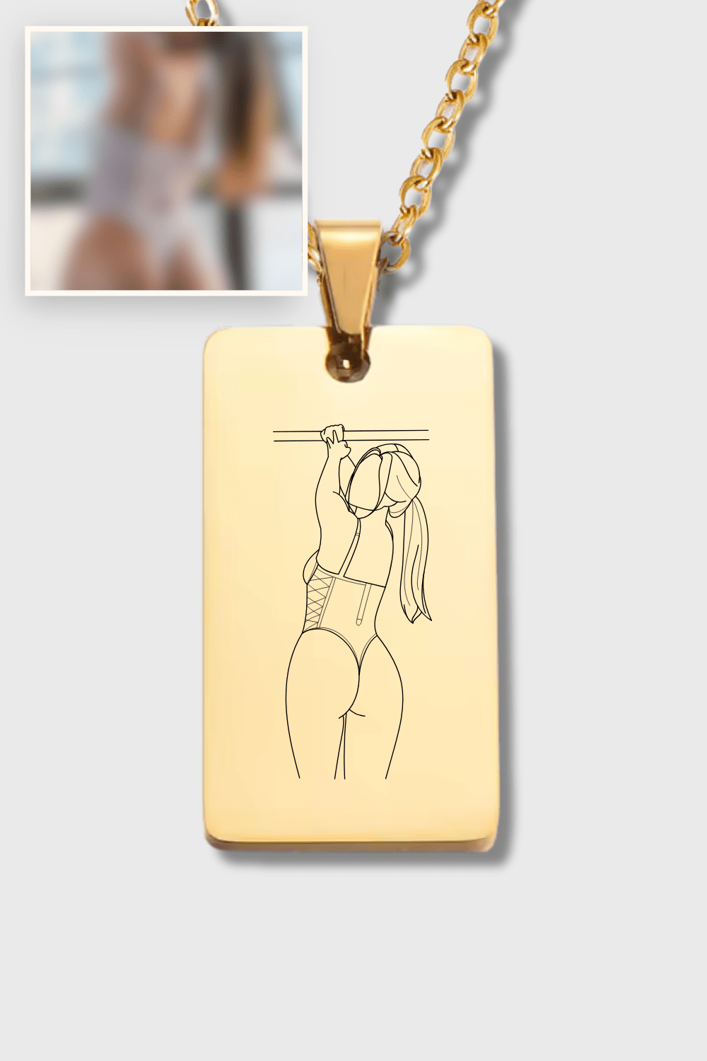 Spicy Photo Custom Tag Necklace - Soulmate Customs