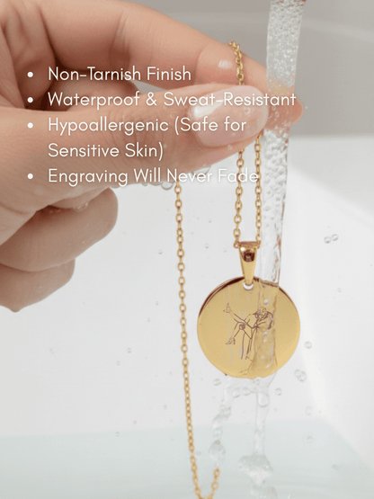 Soulmate Custom Engraved Photo Circle Necklace - Soulmate Customs