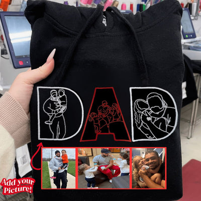 Embroidered "DAD" Hoodie - Soulmate Customs© - Soulmate Customs