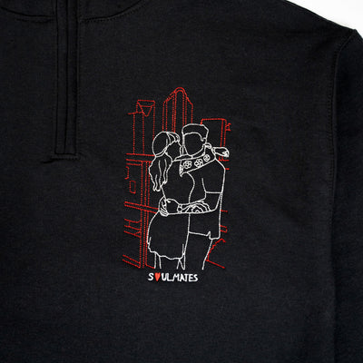 Embroidered Soulmate© Quarter-Zip Sweatshirt