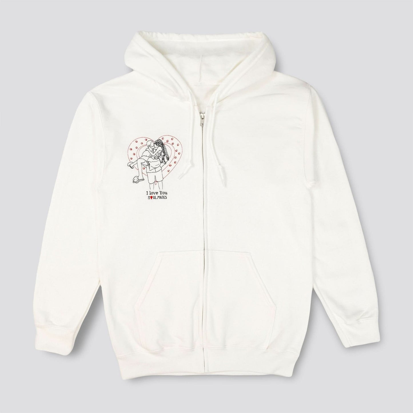 Embroidered Soulmate© Zip - Up Hoodie - Soulmate Customs