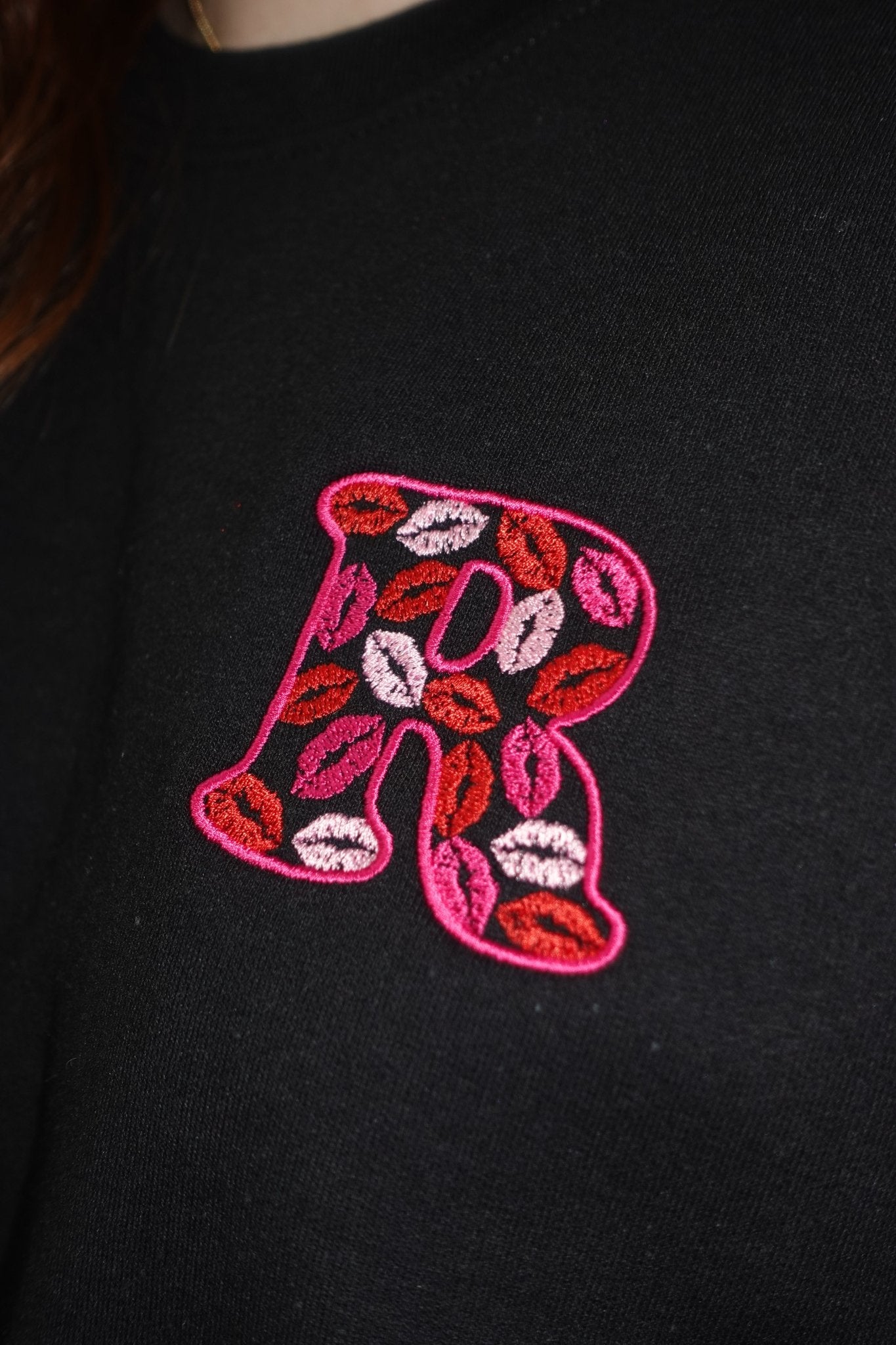 Viral Kisses Hoodie 👄 – Custom Initial Embroidery - Soulmate Customs