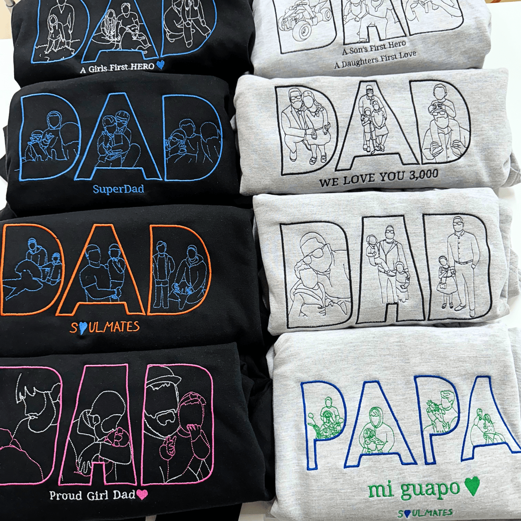 Embroidered "DAD" Hoodie - Soulmate Customs© - Soulmate Customs