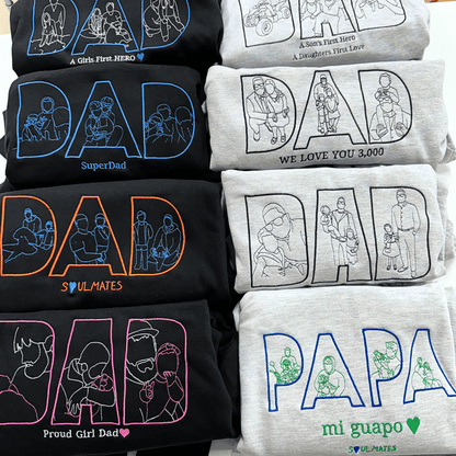 Embroidered "DAD" Hoodie - Soulmate Customs© - Soulmate Customs