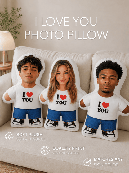 I Love You Photo Pillow - Soulmate Customs