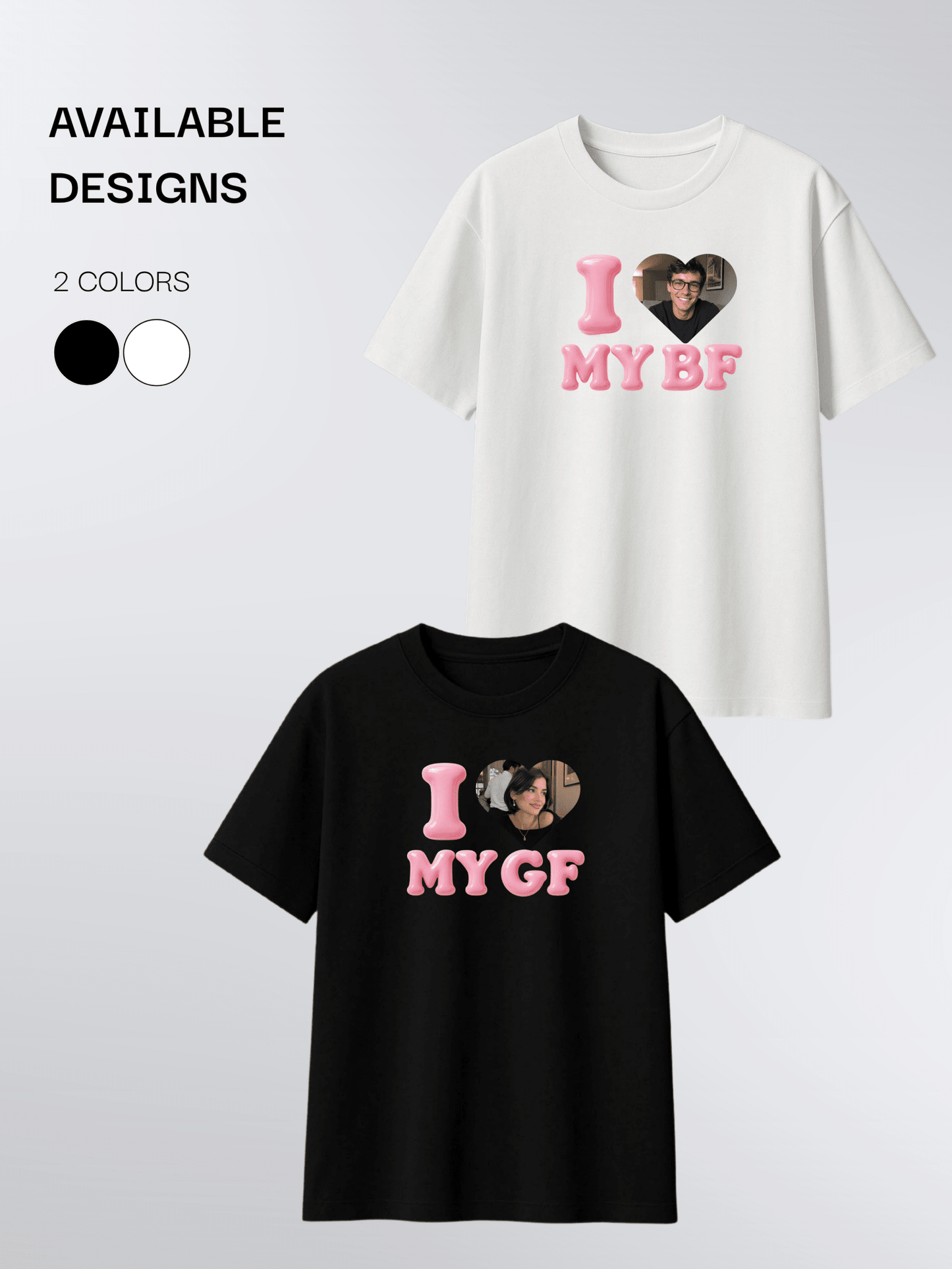 I Love My BF/GF Custom Photo Shirt - Soulmate Customs
