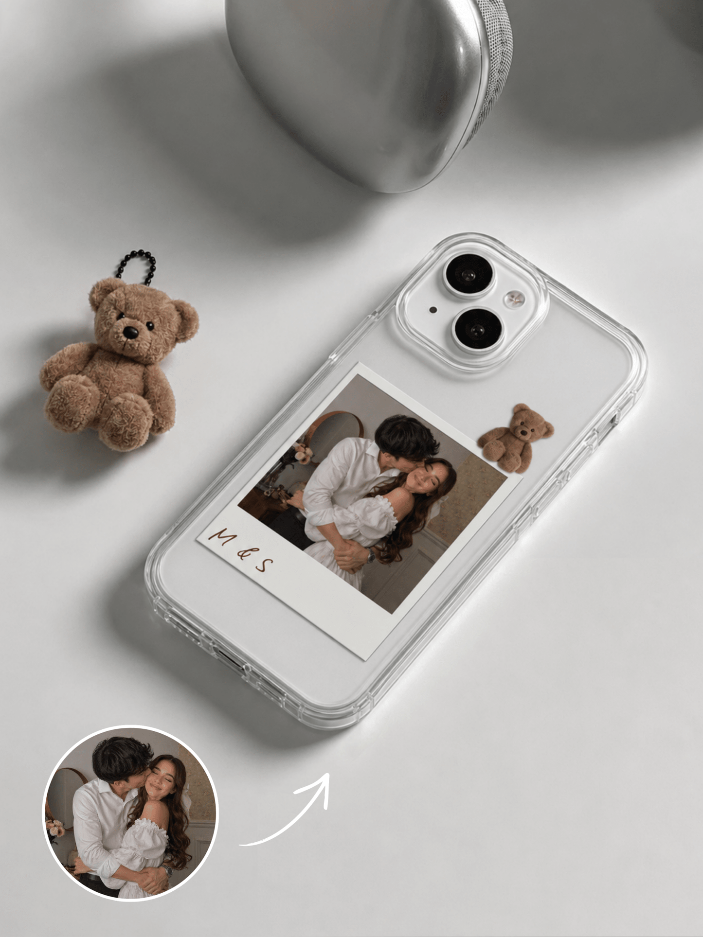 Personalized Couple Polaroid Phone Case - Soulmate Customs