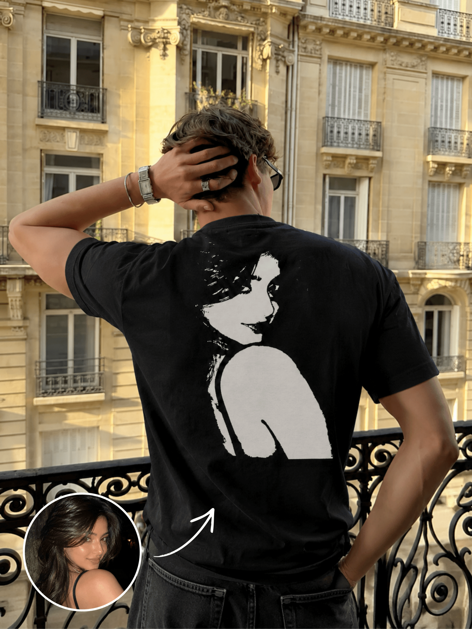 Couple Silhouette Custom Photo Shirt - Soulmate Customs