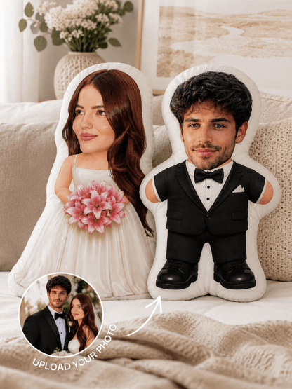 Groom & Bride Pillow - Soulmate Customs