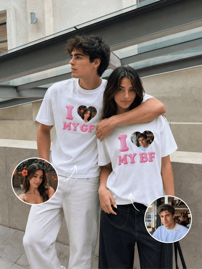 I Love My BF/GF Custom Photo Shirt - Soulmate Customs