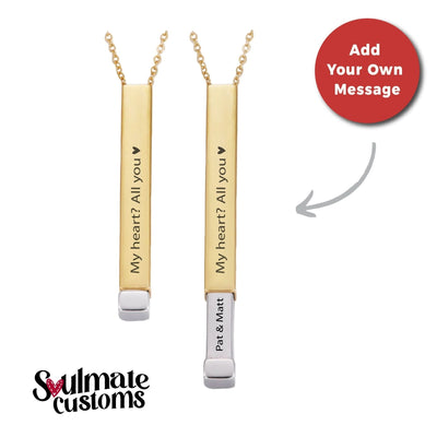 Custom Soulmate© Secret Message Necklace - Soulmate Customs