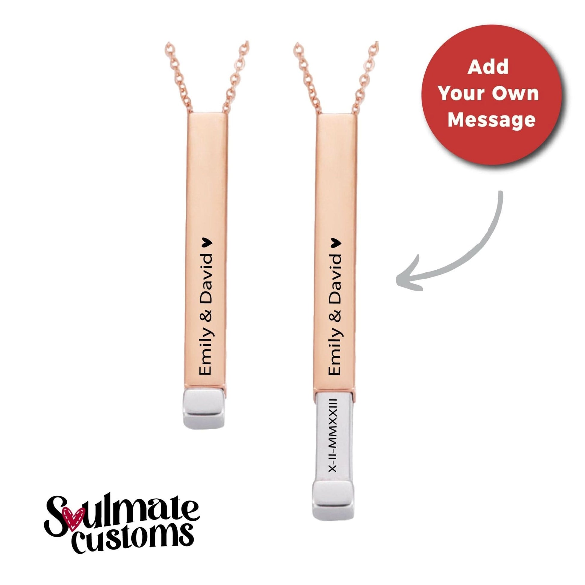 Custom Soulmate© Secret Message Necklace - Soulmate Customs